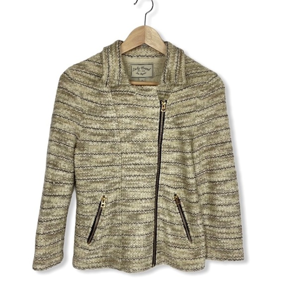 𝅺LUCKY Brand Marled Moto Zip Up Sweater Jacket - Picture 1 of 12